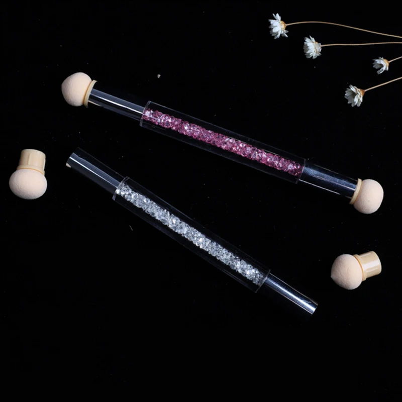 Набор с 4 сменными губчатыми насадками для нейл арта градиентная Кисть ручка