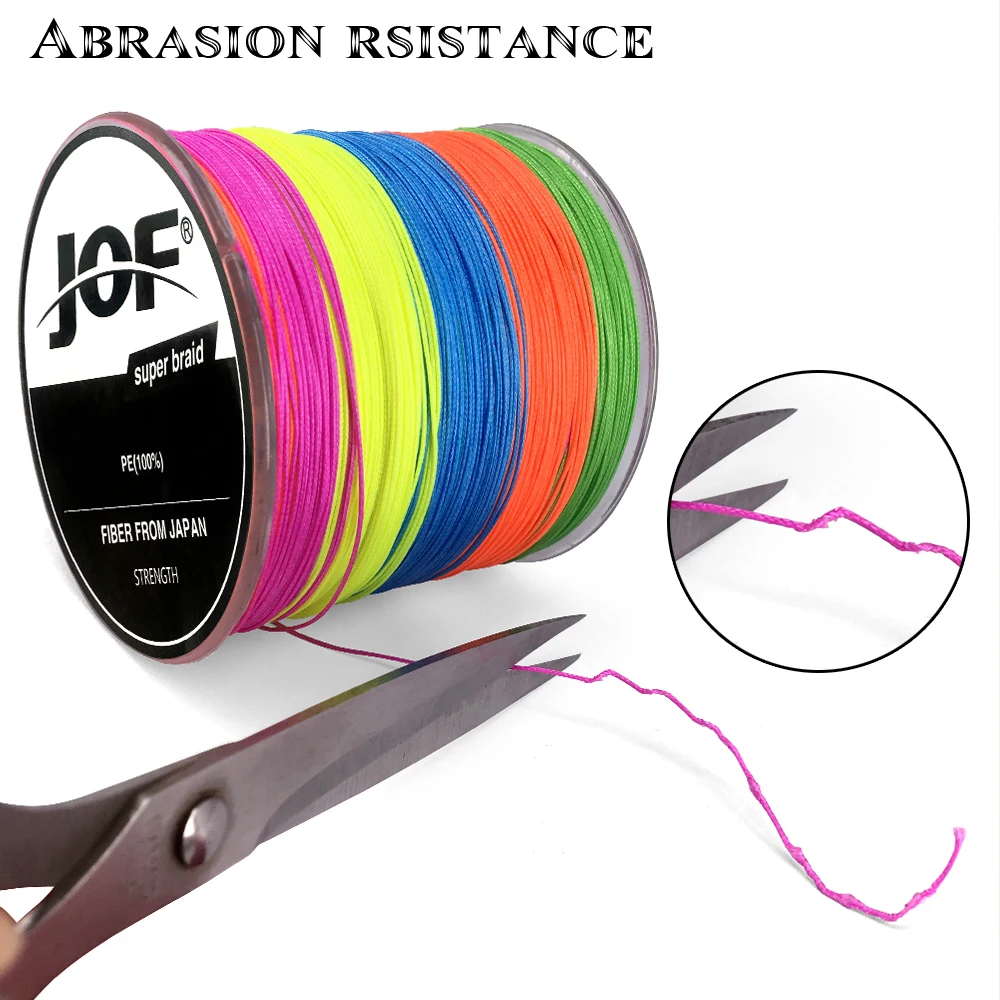 500 м Фирменная японская многонитевая плетеная рыболовная леска JOF 100% PE от 22 до 88