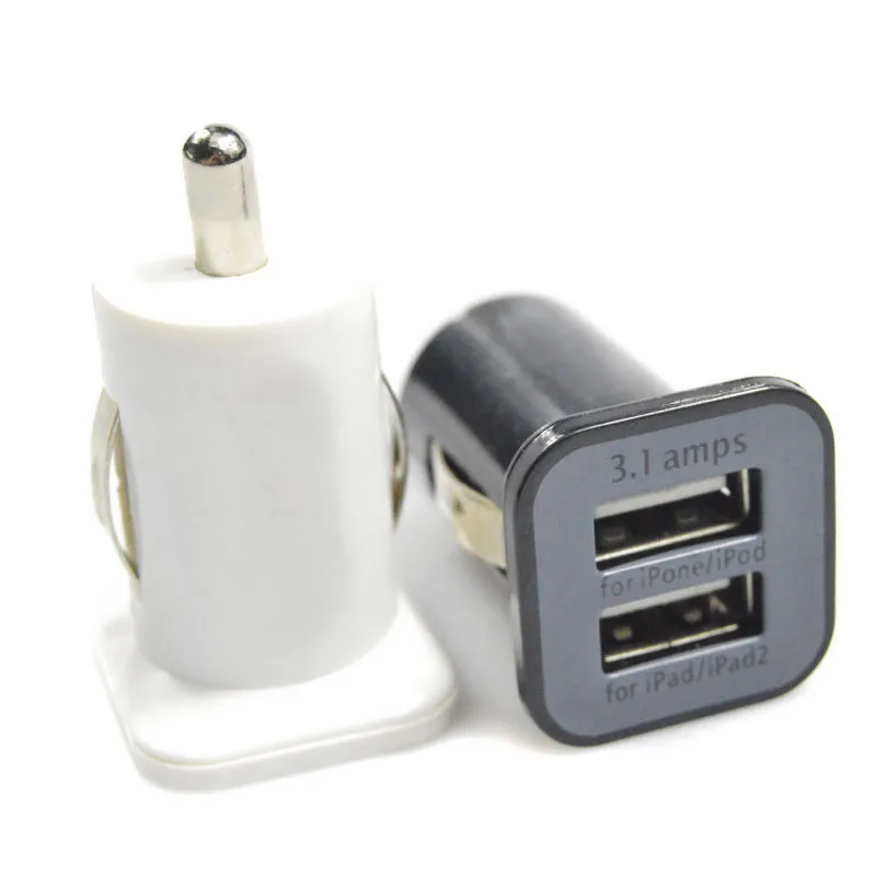 Новое автомобильное зарядное устройство с двумя USB-портами 5 в 3 1 а для iPad