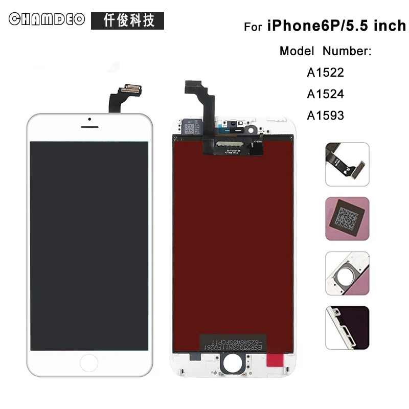 CHAMDEO for iPhone 6P 6 Plus LCD Display Touch Screen Digitizer Assembly Replacement Part iPhone6 PLUS Free Tools | Мобильные