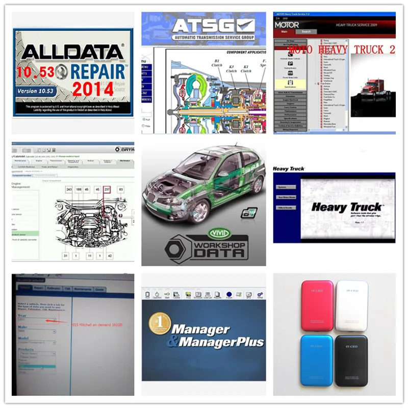 Все данные Mit chell ondemand 2015 + Alldata v10.53 программное обеспечение для ремонта авто ATSG