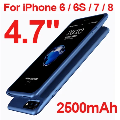 4.7 for i6 i6s i7 i8 2500 мАч/3700 мАч тонкий ультра тонкий чехол для батареи для iPhone 8 7 6 6s Внешний Аккумулятор Чехол для резервного зарядного устройства чехол для iPhone 6 6s 7 8 Plus - Цвет: 4.7 for i6 i6s i7 i8