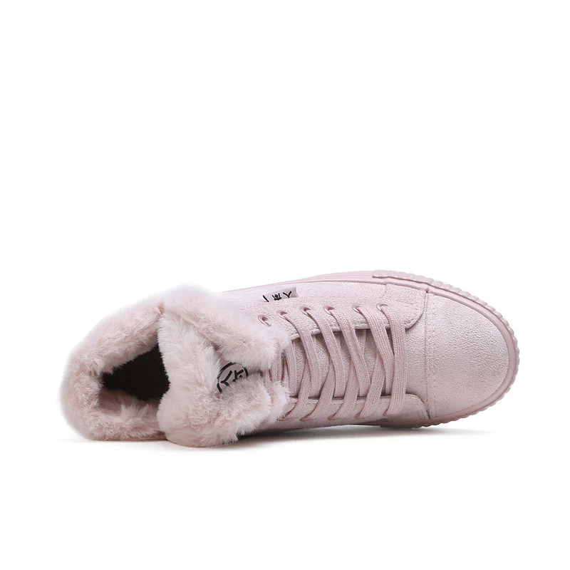 Сапоги женские до середины икры с меховым помпоном модные теплые меховые зимние