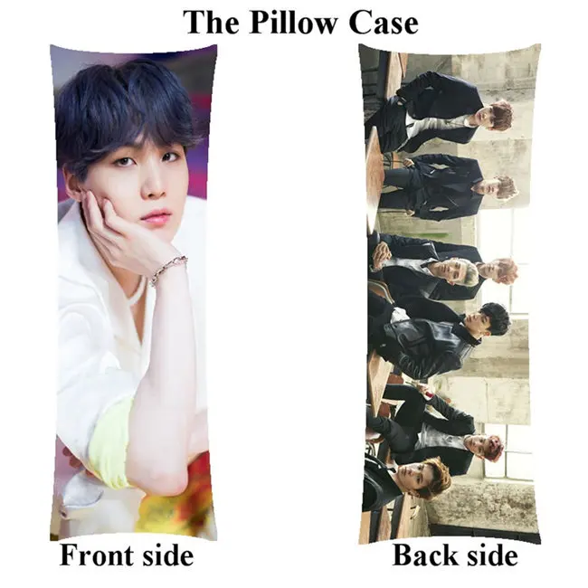 pillowcase Kpop мин Юн Ки СУГА девушка тело наволочка Bangtan мальчики j-hope rm длинный домашний чехол для подушки - Цвет: pillowcase