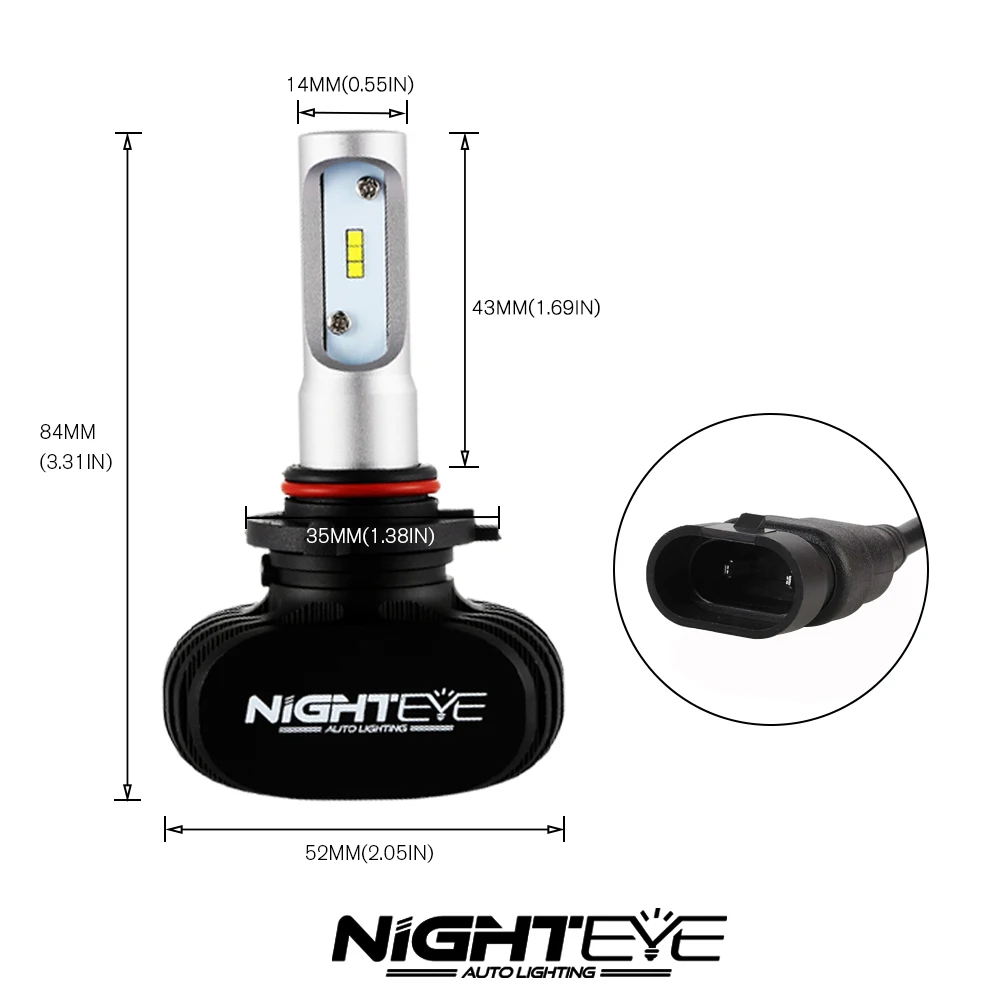 NIGHTEYE 2 шт./кор. Автомобильный светодиодный фары для 8000LM H4 9003 HB2 комплект автомобильных светодиодных фар замены лампы Hi/Lo луч