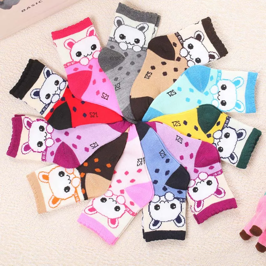 5 пар/партия носки для девочек Calcetines Mujer модные забавные рождественские с
