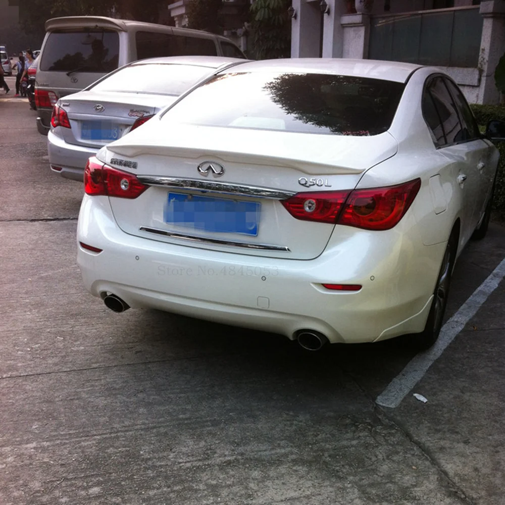 Для Infiniti Q50 Q50L 2014 2015 2016 черный Задний Спойлер ABS пластик Неокрашенный задний
