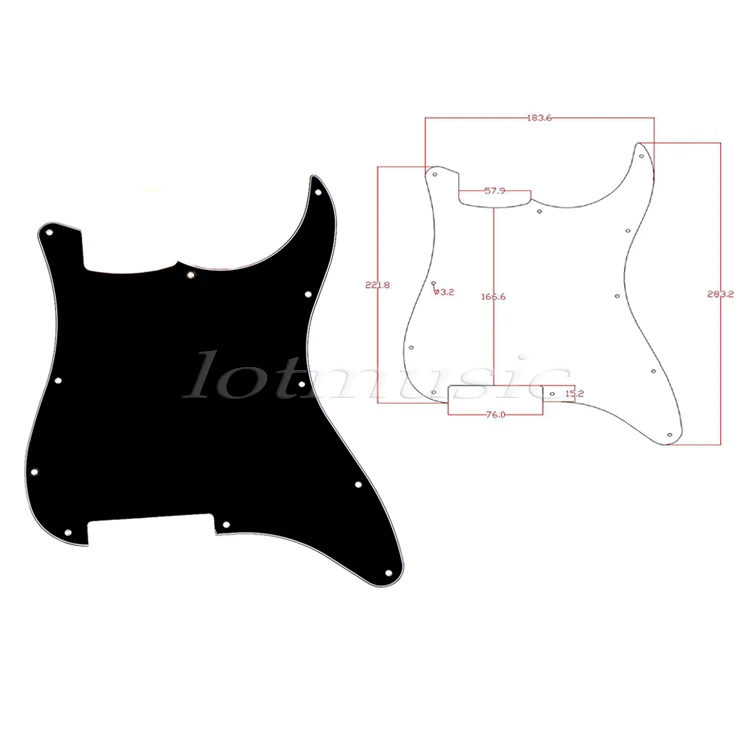 4 шт. 3 слойные накладки для электрогитары|black strat pickguard|strat pickguardpickguard black |