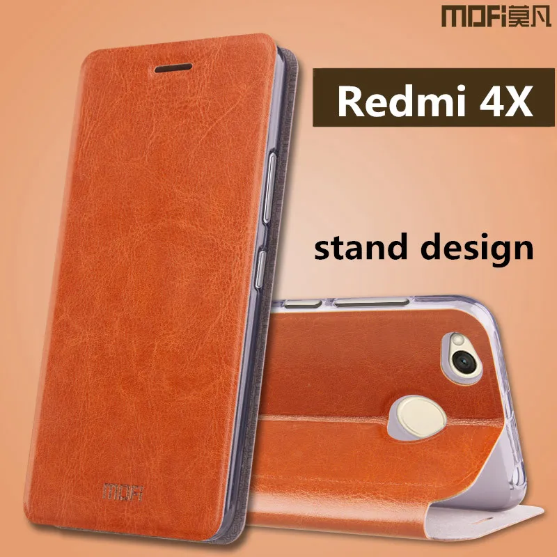 Xiaomi redmi 4x чехол Флип кожаный задняя крышка полная защита роскошные чехлы