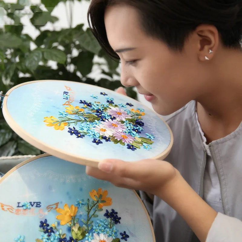 1 комплект ручной вышивки DIY ткань Материал посылка липкий Вышивка Набор для