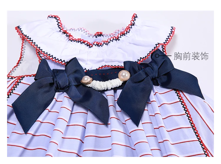

3PCS Spain Girl Dress Children Lolita Princess Dress Birthday Party Cotton Sleeveless Dress Modis Kids Clothes Vestidos Y1518
