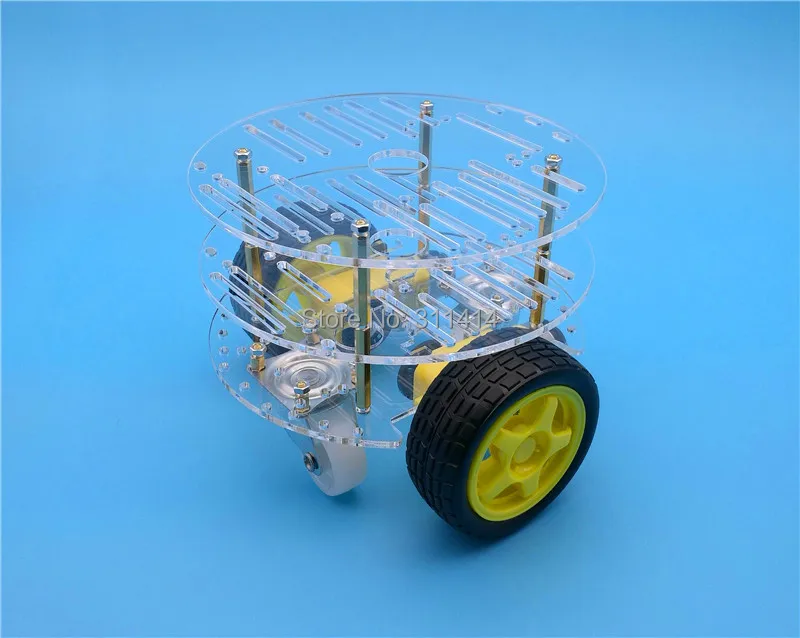 1 Набор 2WD умный робот автомобиль 3 слоя акриловый комплект шасси с датчиком