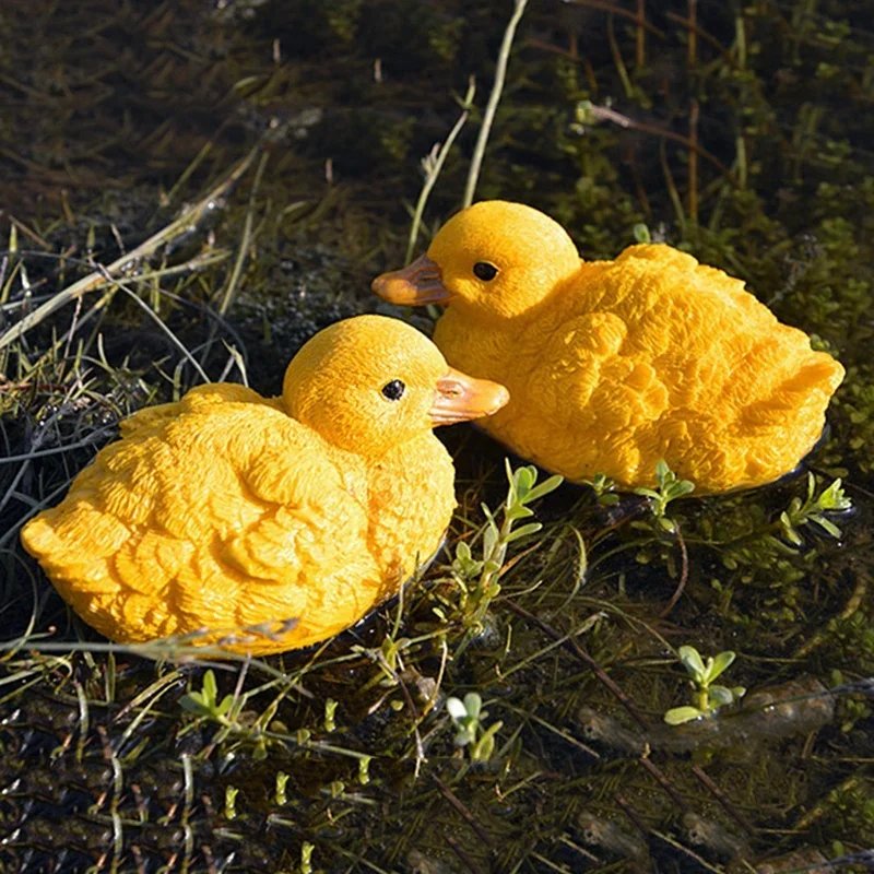 2 шт. искусственные плавающие резиновые желтые утки для бассейна лужайки
