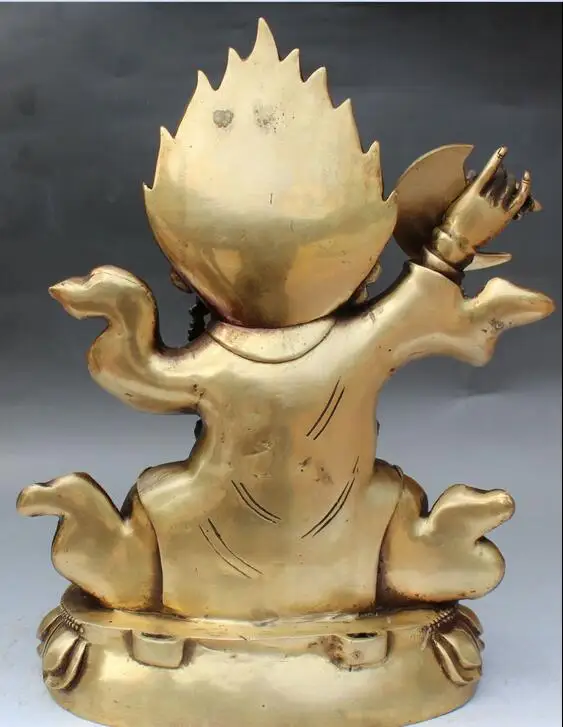 17 &quotтибетский буддизм Бронзовый Стенд Ваджрапани Махакалы разгневанного