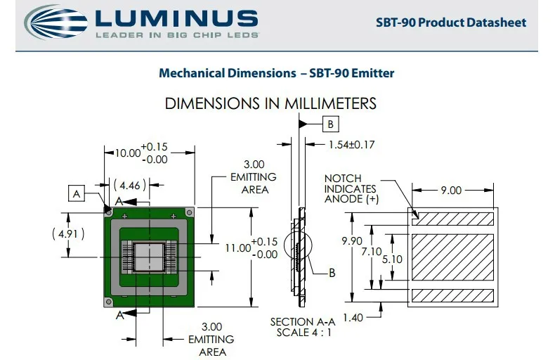 1 шт. LUMINUS SBT-90 холодный белый/красный 30 Вт Высокая мощность Светодиодная лампа из бисера поисковый светильник Фонарь Авто фитиль инженерный светильник источник