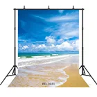 Виниловый фон для фотосъемки с изображением голубого неба, морского пляжа, детской свадьбы