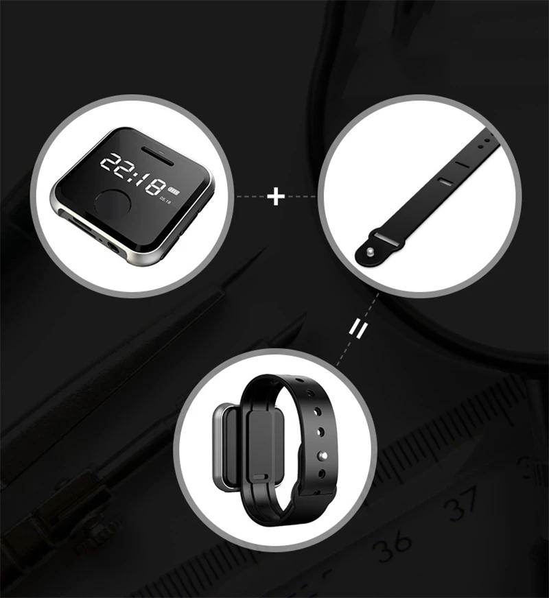 HBNKH металлический мини Mp3 плеер Hifi FM радио встроенный динамик Диктофон Mp3 плеер TF карта Спортивный Портативный 8G с ремешком для часов