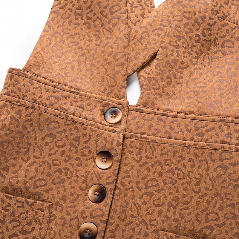 Женские сексуальные леопардовые миди-юбки на бретелях женские осенние Harajuku с