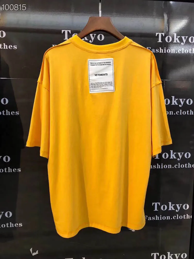Новинка, Мужская футболка Vete ts, женская, мужская, высокое качество, 1:1, Dhl, Vete, Мужская футболка ts, желтый, красный, черный, в стиле хип-хоп, уличная одежда, короткий рукав