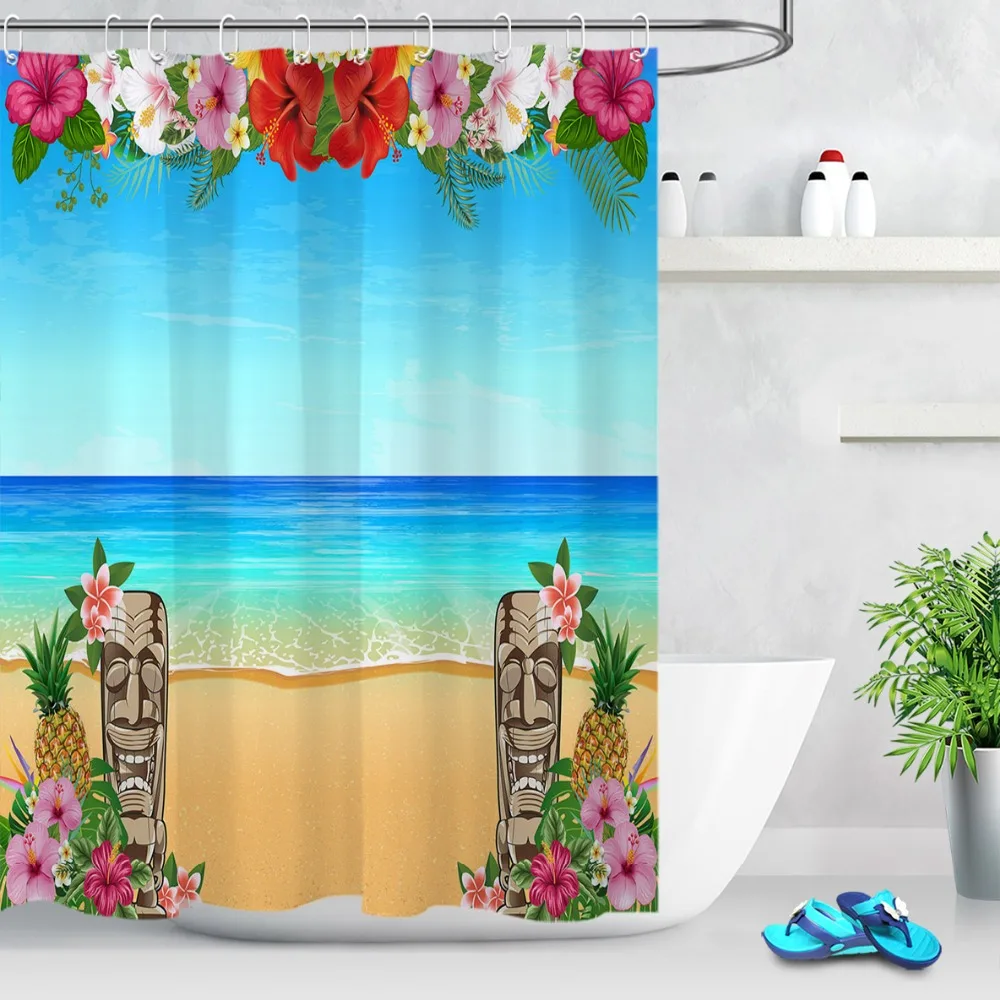 Гавайский Красный Желтый Цветочный зеленый тропический растительный Surfboard