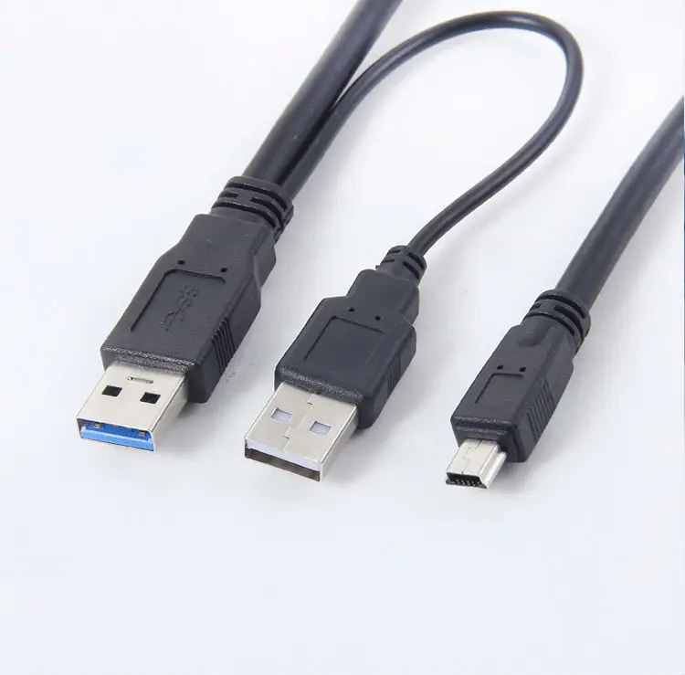 5G скорость USB 3 0 Мощность Y кабель два штыря к mini 10 Pin для внешнего жесткого диска 40