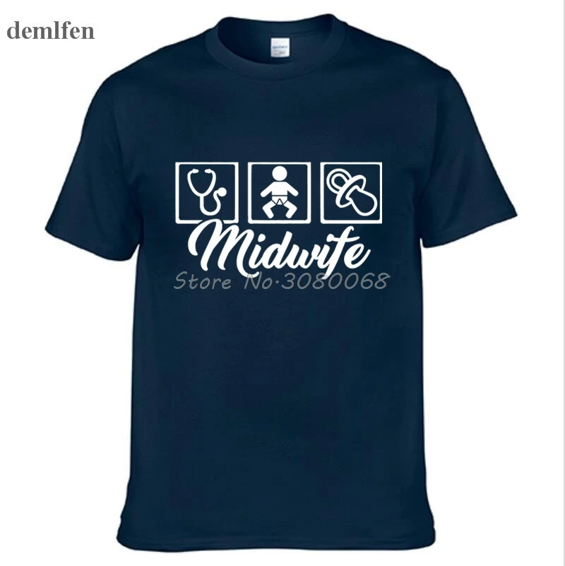 New Midwife Design T-shirt Print Casual Fashion Men Cotton Tshirt Funny T Shirt Short Sleeve Clothing Tees | Мужская одежда