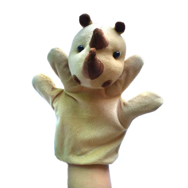 1 шт. плюшевая ручная кукла носорог набивная Бесплатная доставка t|puppet|puppet storypuppet