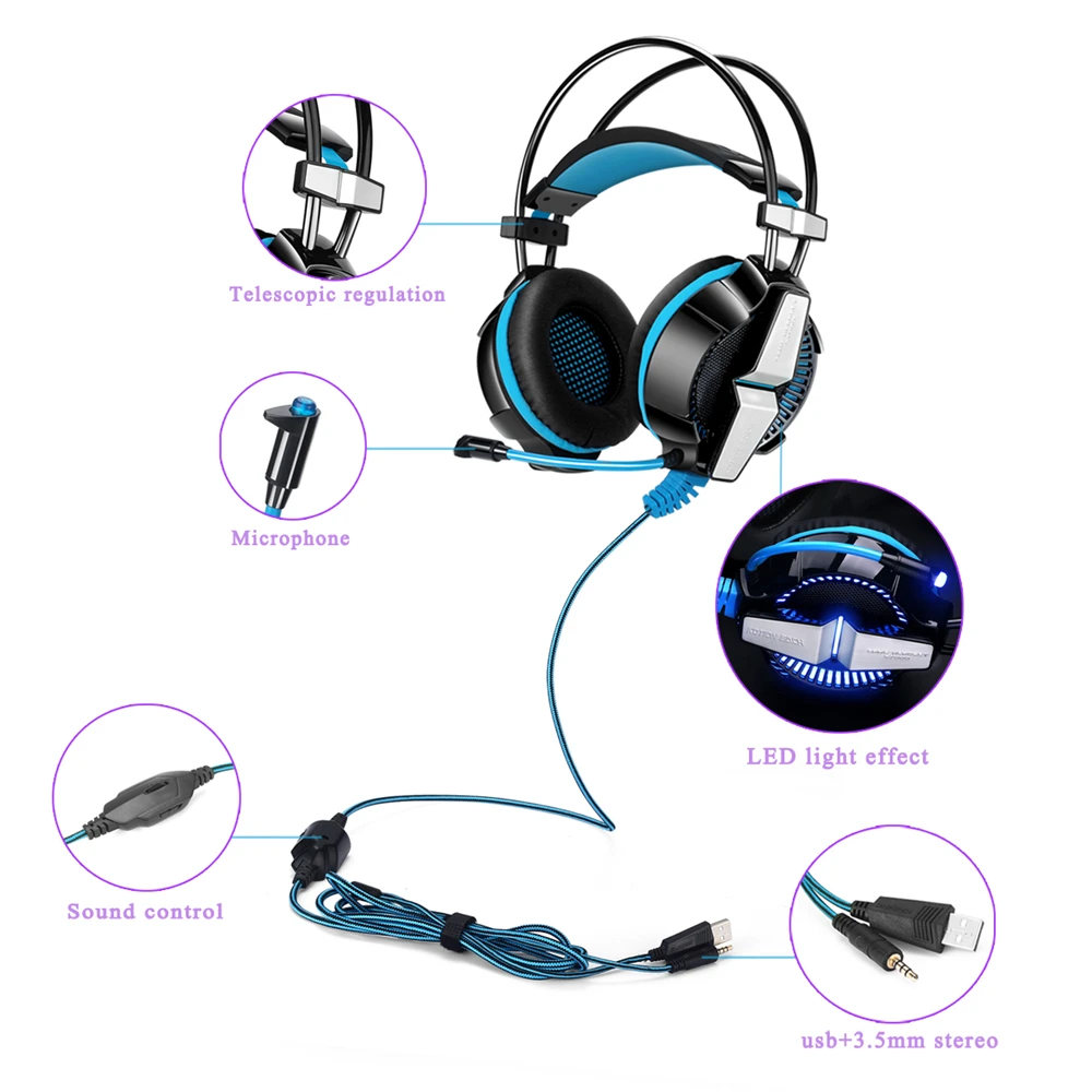 Игровые наушники KOTION GS700 игровая гарнитура игровые с микрофоном для PS4 планшетный