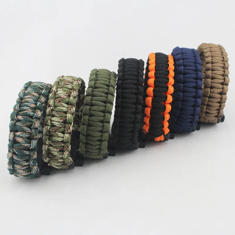 Плетеный браслет Для мужчин Многофункциональный Paracord выживания Открытый Отдых