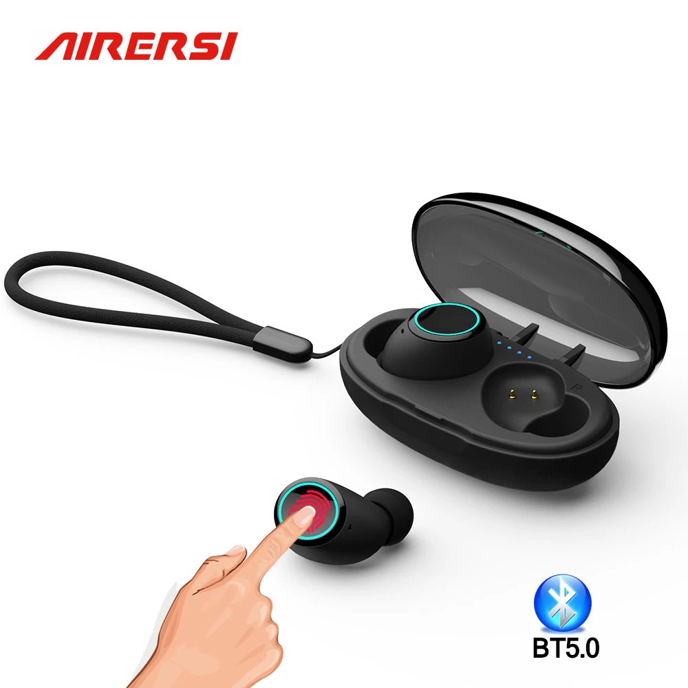 Настоящие беспроводные наушники Bluetooth 5,0 TWS touch HD стерео наушники Спортивная гарнитура с капсулой зарядный чехол для всех смартфонов