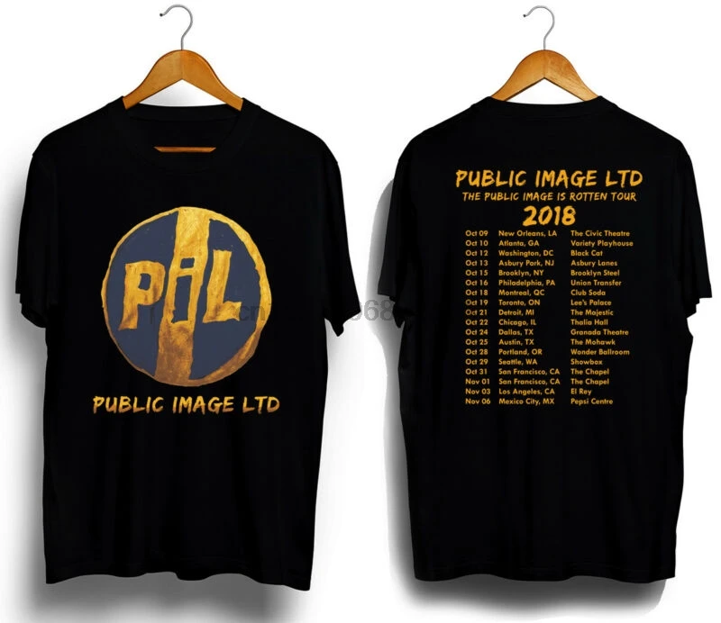 Teeshirt publicity Ltd PiL Мужская черная футболка 2 стороны все размеры|Мужские футболки| |