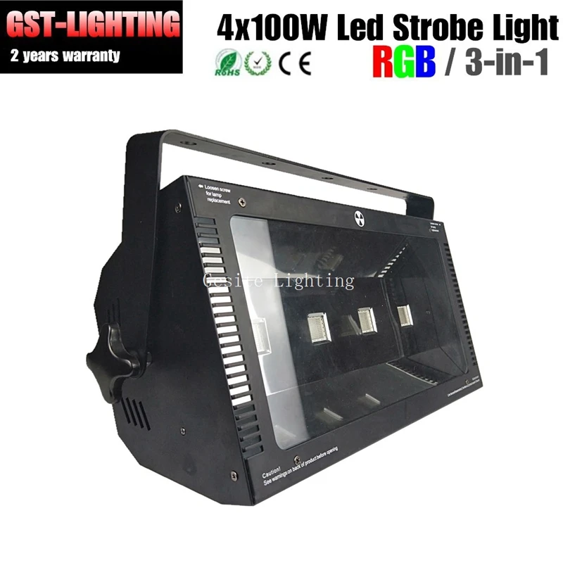 

Рождественский звуковой музыкальный контроль 400 Вт 4 шт. 100 Вт RGB 3 в 1 dmx светодиодный стробоскоп сцсветильник