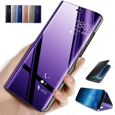 Зеркальный умный флип-чехол для samsung Galaxy S10e Coque чехол-подставка S8 S9 S10 Plus S10Plus Note 9 8
