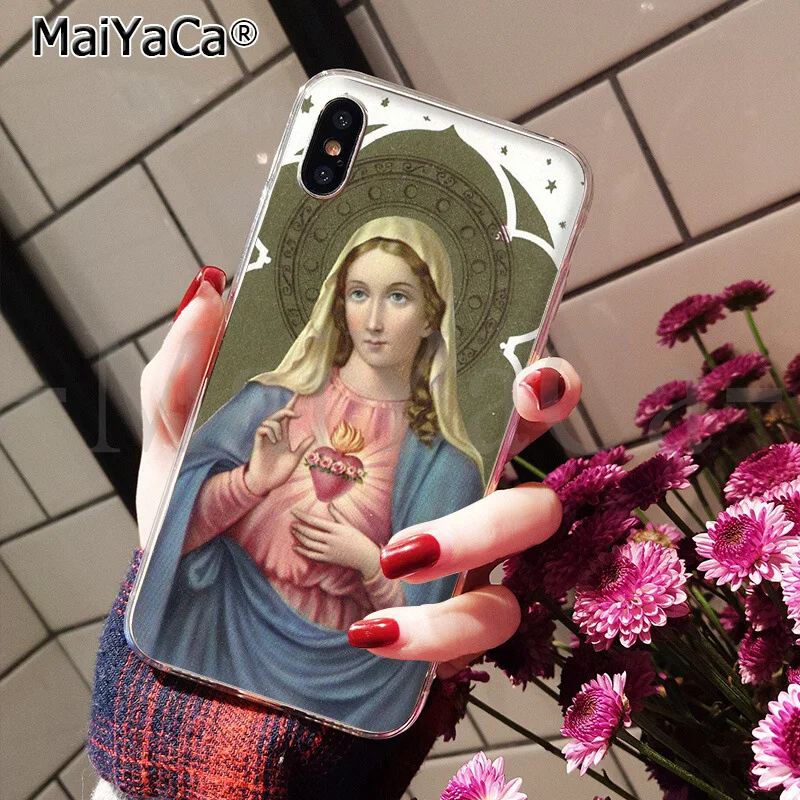 A2 MaiYaCa Virgin Mary Christian Рождество Новое поступление черная ячейка чехол для телефона iphone 11 pro 8 7 66S Plus X XS MAX 5s SE XR - Цвет: A2