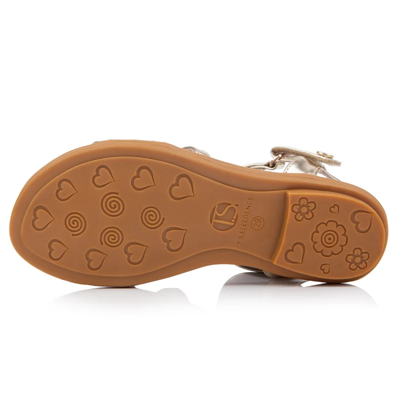 T.S.kids shoes size26-35 Sweet Summer children Girls Leather sandals toddler kids butterfly Cute Casual princess Flats Shoes | Детская