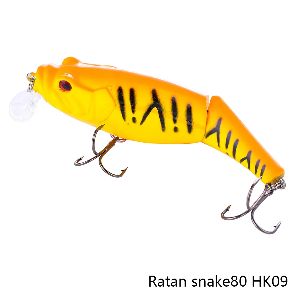 Ratan snake80 HK09 MAKEBASS Crankbait мульти-шарнирная 2 секции BassBaits 3in0. 44oz рыболовные приманки Swimbait HardBaits Искусственные воблеры рыболовные снасти - Цвет: Ratan snake80 HK09