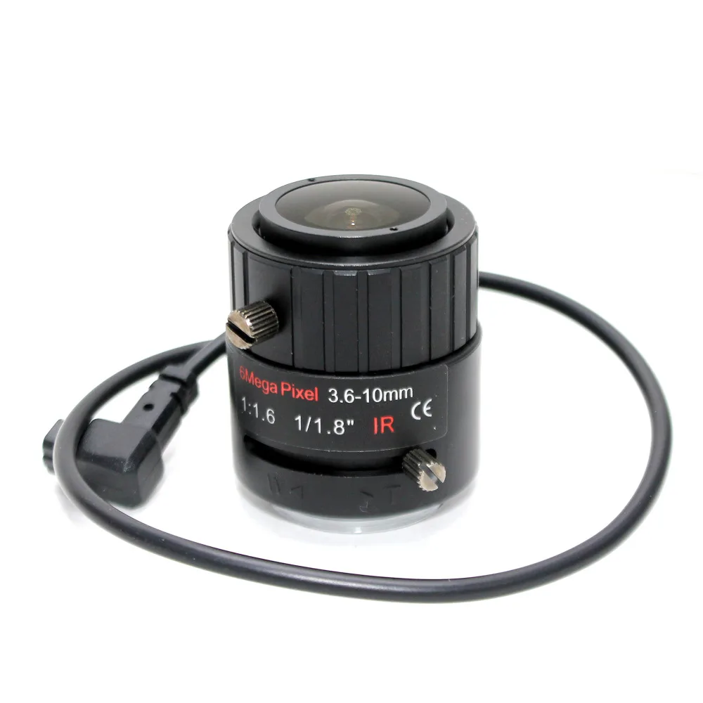 Объектив с автоматическим увеличением 6MP 3 6 10mm VF F1.8 1/1/1 &quotCS Mount для HD IP Камеры