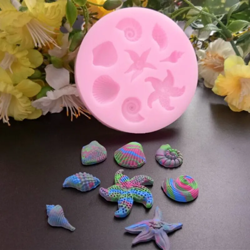 7.1X1.1CM раковины в виде морских ракушек шкала силиконовые формы Diy кухонная