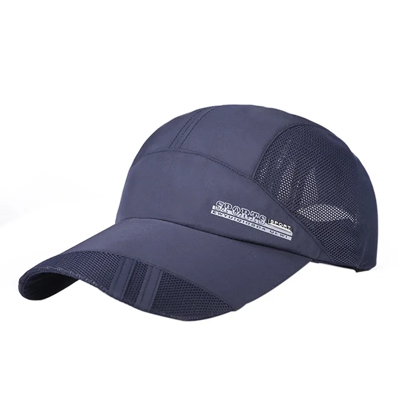 Спортивная бейсболка для мужчин из хлопчатобумажной сетки в простом стиле быстросохнущая Солнцезащитная дышащая шляпа для взрослых летняя Беговая Кепка - Цвет: DL