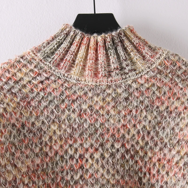 

2018 autumn winter thicken turtleneck pullovers women thicken warm lady sweaters knitted outwear coat tops