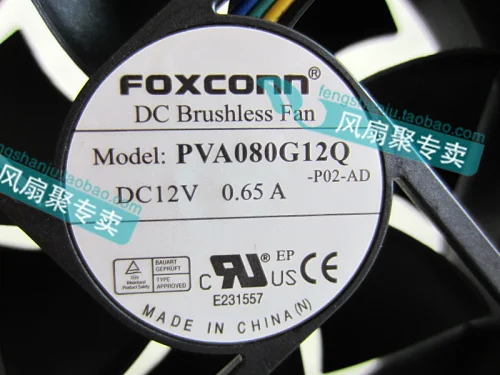 Бесплатная доставка Foxconn 8 см 8025 PWM PVA080G12Q CPU 12V0.65A4 80x80x25 мм вентилятор | Компьютеры и
