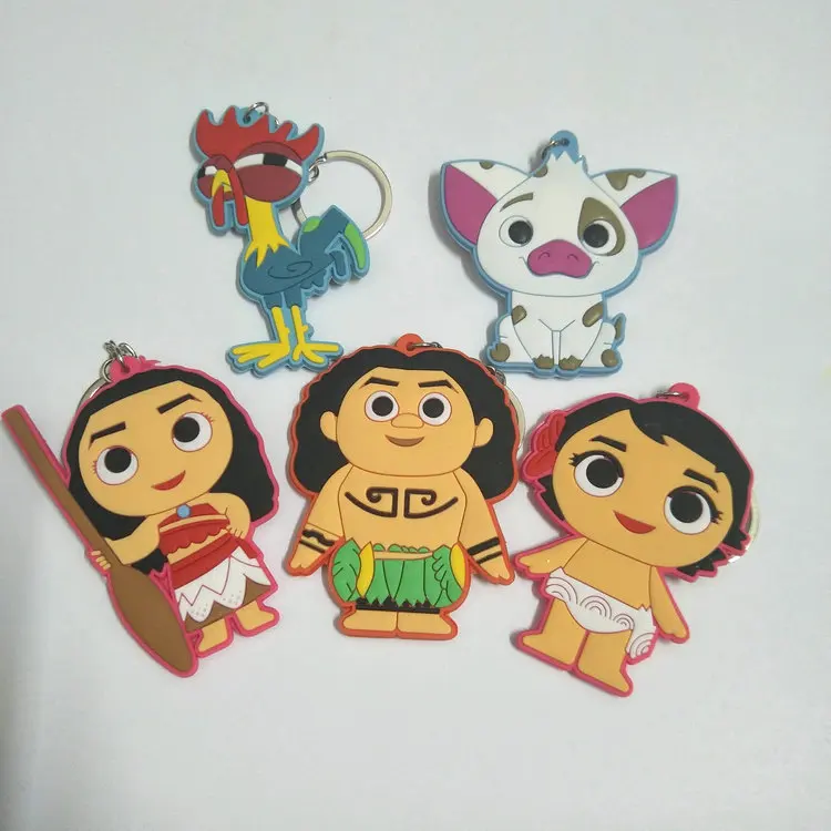 Двусторонний мягкий резиновый брелок Maui Moana с крючком Hei подвеской Paul подарок на