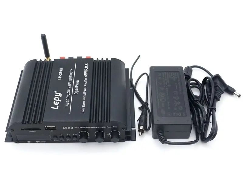 Фото Lepy LP-269S 4-канальный Hifi Bluetooth-усилитель 3,5 мм AUX USB SD FM цифровой стерео усилитель для автомобиля, домашнего компьютера №3