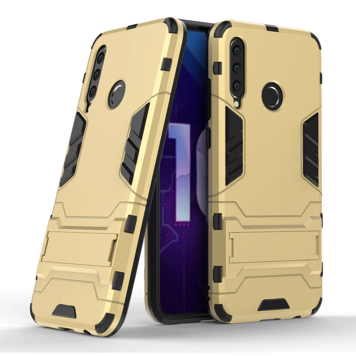3D ударопрочный армированный чехол для huawei Honor 10, 9, 20 Lite, 10 lite, 9i, 10i, 20i, 20 lite, ТПУ защитный жесткий чехол для телефона с подставкой