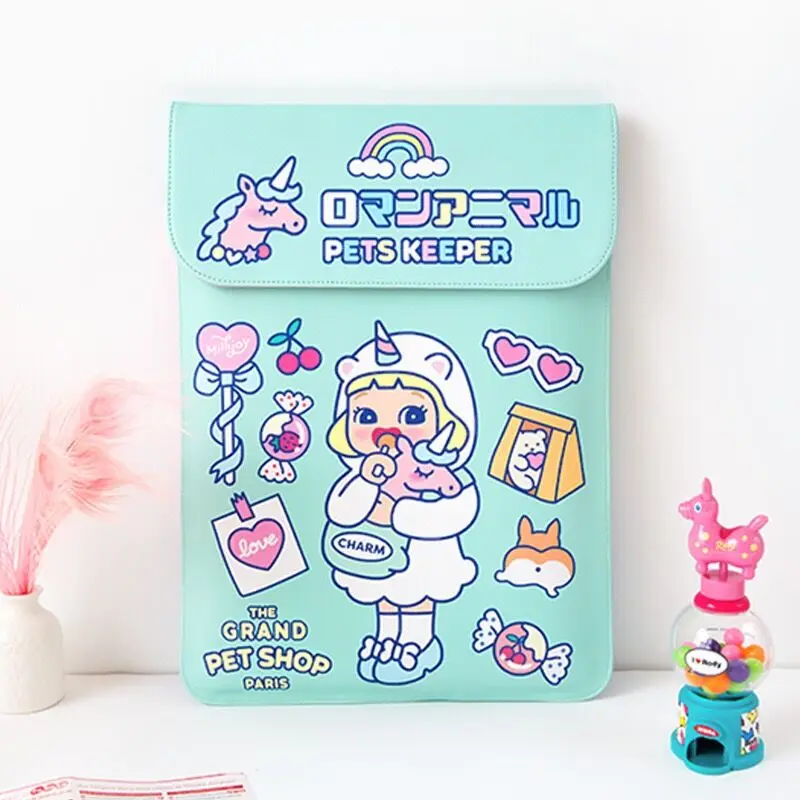 Bentoy milkjoy девочек Красота сумка с единорогом 15 13 12 дюймов дорожная Бизнес Для женщин сумка для ноутбука Водонепроницаемый бархат Mac ipad Чехол держатель