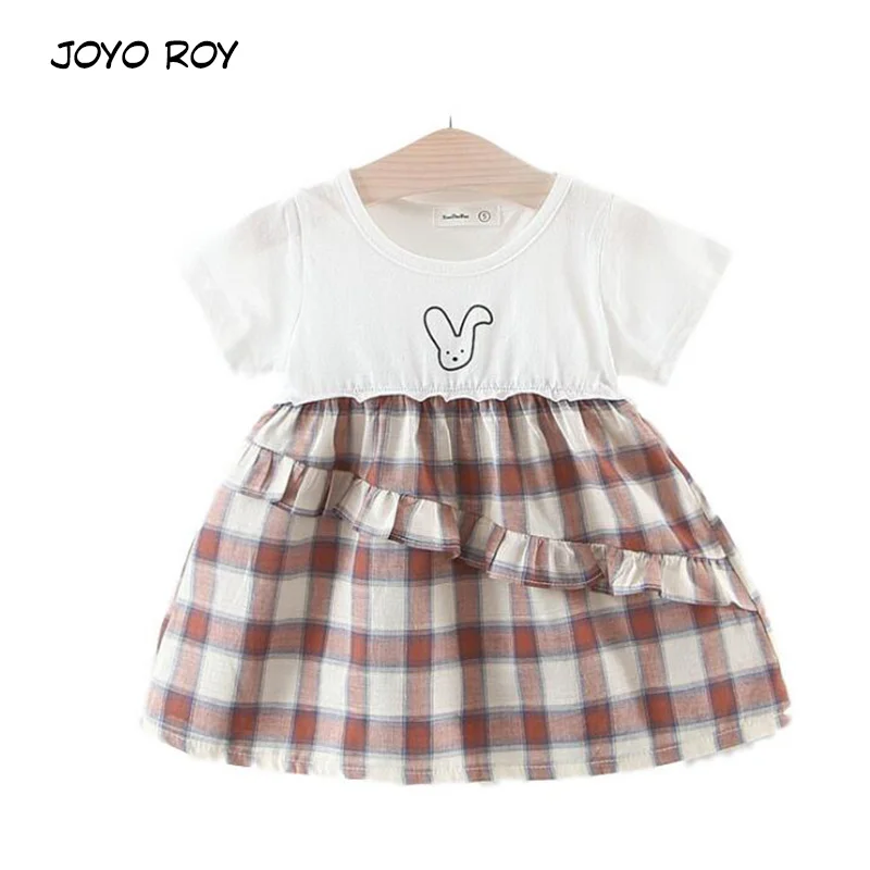 Joyo roy/Новинка платья для маленьких девочек с рюшами милое летнее платье короткими