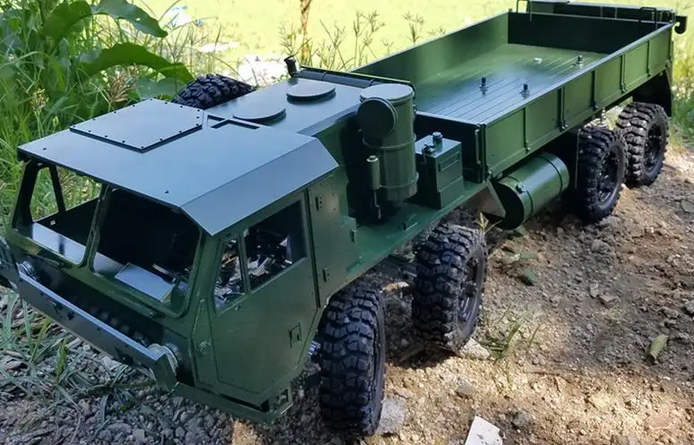 Frame 8x8 with body 1/10 Масштаб RC Rock Cralwer Truck 8x8 RC8WD комплекты кузова и рамы для шасси, военный тягач для Cross Capo AXIAL RC8WD - Цвет: Frame 8x8 with body