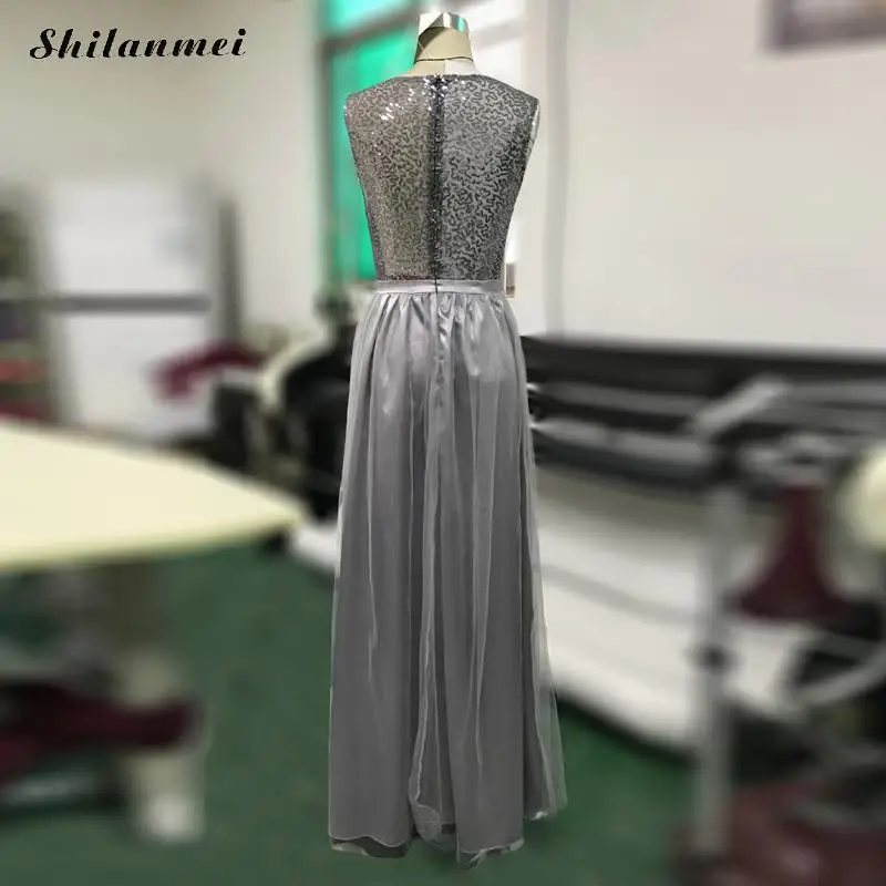 Платье женское винтажное кружевное шифоновое длинное без рукавов с блестками
