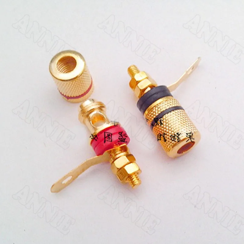 10 шт./лот позолоченный звуковой наконечник аудиоразъем для колонки коннектор