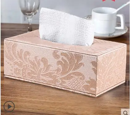 large retro flower Роскошные коробка салфеток держатель авто домашнего использования бумажный Чехол держатель из искусственной кожи автомобиля ткани декоративная коробочка - Цвет: large retro flower